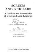Scribes and scholars : a guide to the transmission of Greek and Latin literature /