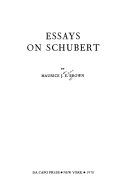 Essays on Schubert /