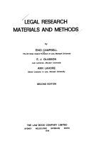 Legal research materials and methods /