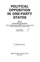 Political opposition in one-party States /