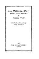 Mrs Dalloway's party; a short story sequence /