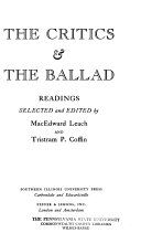 The critics & the ballad; readings,