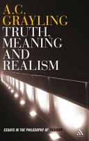 Truth, meaning and realism /
