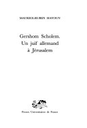 Gershom Scholem : un juif allemand à Jérusalem /
