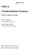 Guide to transformational grammar : history, theory, practice /