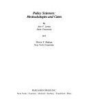 Policy sciences : methodologies and cases /