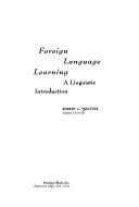 Foreign language learning : a linguistic introduction /