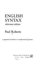 English syntax : a programed introduction to transformational grammar /