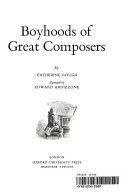Boyhoods of great composers /