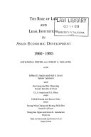 The role of law and legal institutions in Asian economic development : 1960-1995 /