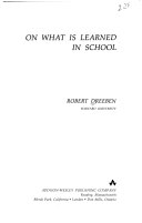 On what is learned in school /