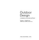 Outdoor design : a handbook for the architect and planner /