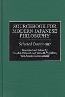 Sourcebook for modern Japanese philosophy : selected documents /