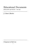 Educational documents: England and Wales 1816-1967 /