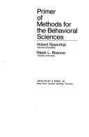 Primer of methods for the behavioral sciences /