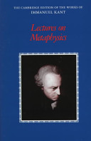 Lectures on metaphysics /