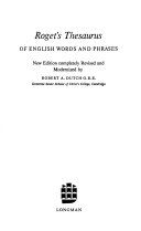 Roget's Thesaurus of English words and phrases /