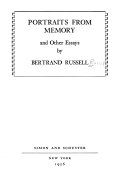 Portraits from memory and other essays /