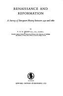 Renaissance and Reformation : a survey of European history between 1450 and 1660 /