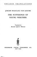 Johann Wolfgang Von Goethe : the sufferings of Young Werther /