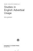 Studies in English adverbial usage. /