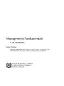 Management fundamentals : a framework /