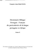 Dictionnaire bilingue portugais-français des particularités de la langue portugaise en Afrique.