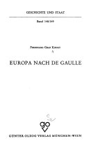 Europa nach de Gaulle /
